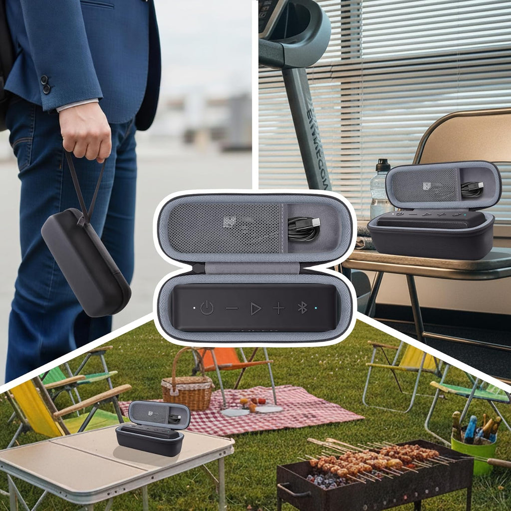 Hard Case Compatible with Anker Soundcore/Soundcore 2 / Motion B Portable Outdoor Sports Bluetooth Speaker (Black)